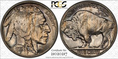 1918 5C 2 Feathers, FS-401 MS64