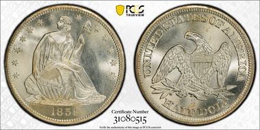 1859-S 50C WB-6, Medium S MS68