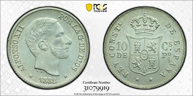 1882 10C MS64