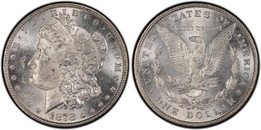 1878 8TF $1 VAM 19, Doubled Date MS63