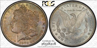 1878 7/8TF $1 VAM 45, Doubled Talons Weak 7/0 MS62