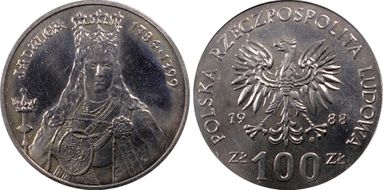 1988 MW 100 Zl Queen Jadwiga MS65