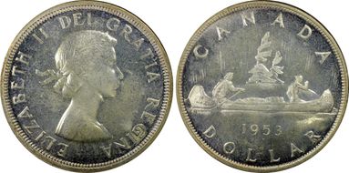 1953 S$1 Strap, SWL MS64