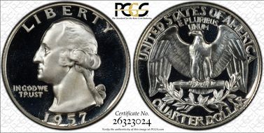 1957 25C PR68DCAM