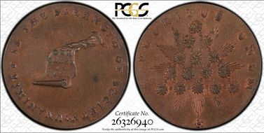1790s Tkn 1/2P Kentucky, Plain Edge MS63BN
