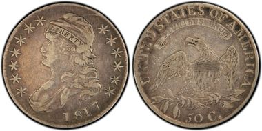 1817 50C O-106a, Single Leaf VF25