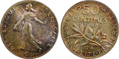 1914 50C Gad-420 F-190 MS65