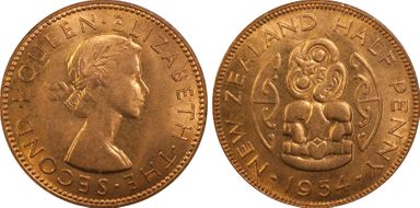 1954 1/2D MS64RD