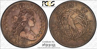 1798 $1 Small Eagle, 15 Stars VF35