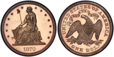 1870 $1 J-1003 PR64+ CAM
