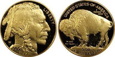 2006-W $50 American Buffalo .9999 Fine Gold PR70DCAM