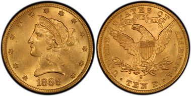 1888-S $10 MS63