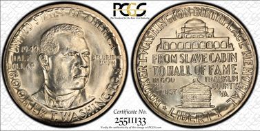 1949 50C Booker T. Washington MS66+