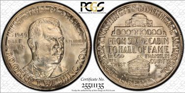 1949-S 50C Booker T. Washington MS66