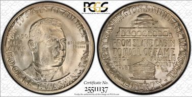 1950-D 50C Booker T. Washington MS66