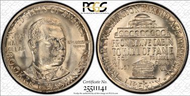 1951-S 50C Booker T. Washington MS66