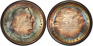 1892 50C Columbian MS67+