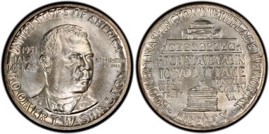 1951-D 50C Booker T. Washington MS67+