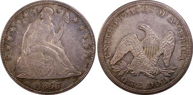 1855 $1 MS61