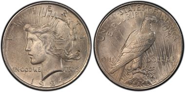 1924 $1 VAM 8A, Extra Hair MS63