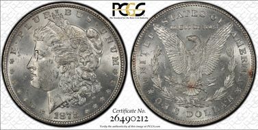 1878 7/8TF $1 Strong, VAM 41B, 7/7 MS62