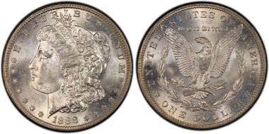 1888-S $1 VAM 13, Gouged Eagle MS63