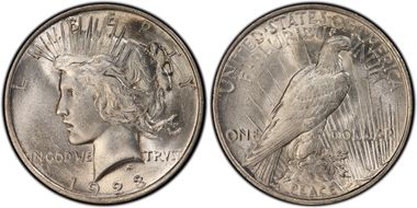 1923 $1 VAM 1B, Extra Hair AU58+