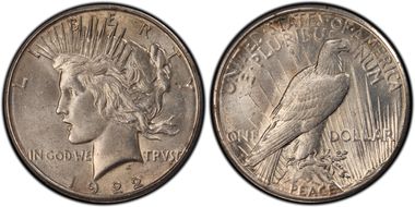 1922-S $1 VAM 3 Tripled Reverse N1