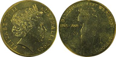 2005-G $1 Gallipoli Counterstamp MS66