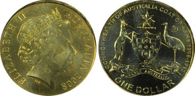 2008-S $1 Coat of Arms Counterstamp MS65