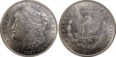 1921-D $1 AU55