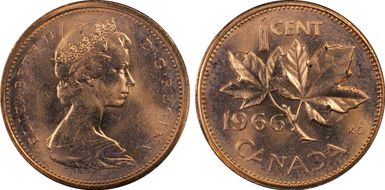 1966 1C MS64RD