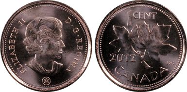 2012 1C Copper Plated Steel MS66RD