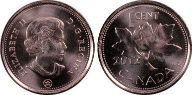 2012 1C Copper Plated Steel MS67RD