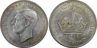 1938 Crown KM-34  Ag AU53