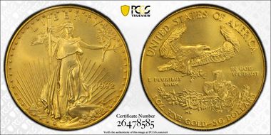 1992 $50 Gold Eagle MS68