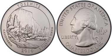 2010-P 25C Yosemite NP  5 oz Silver SP69