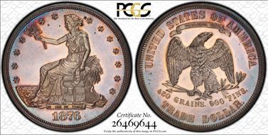 1876 T$1 PR63CAM