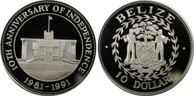 1991 $10 Independence KM-102a PR68DCAM