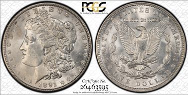 1891 $1 MS62