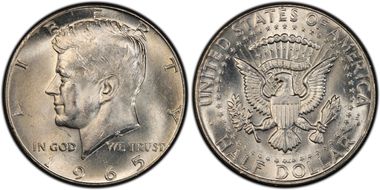 1965 50C DDR FS-802 MS64