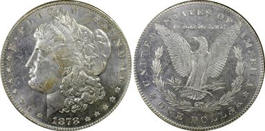 1878 7TF $1 Reverse of 1878 MS63PL