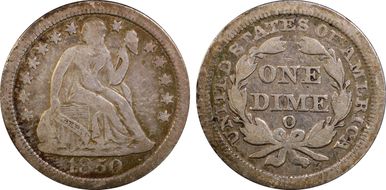 1850-O 10C VF20