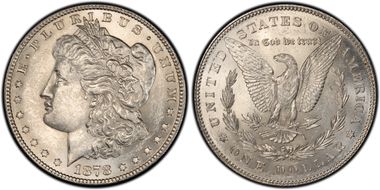 1878 7TF $1 VAM 187, Doubled R AU58