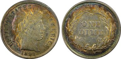 1897 10C AU53