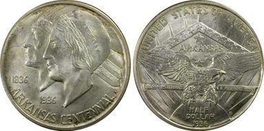 1936-S 50C Arkansas MS65