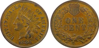 1880 1C AU58BN