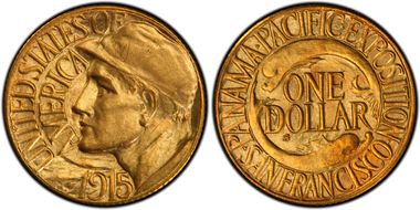 1915-S G$1 Panama-Pacific MS66