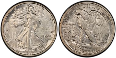1917-S 50C Obverse AU58