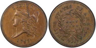 1793 1/2C C-3 AU58BN